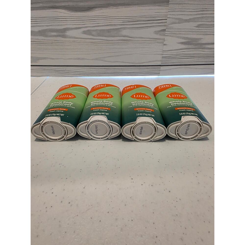 4 Pack - Lume Whole Body Deodorant 72-hr Smooth Solid Stick, Fresh Alpine 2.6 oz - Picture 4 of 4